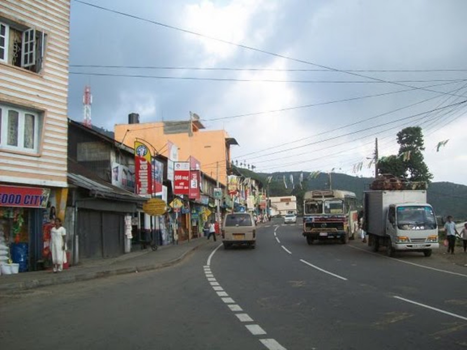Haputale town in Sri Lanka