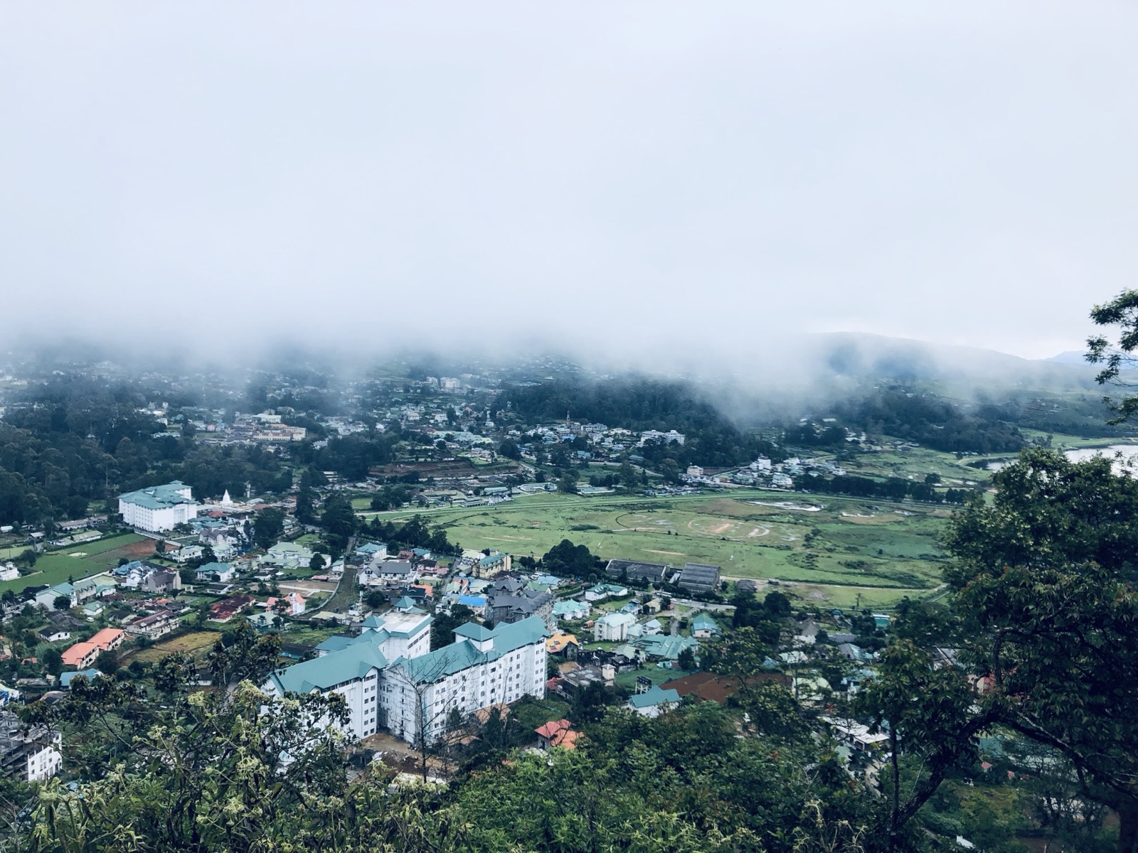 View over Nuwara Eliya in Sri Lanka